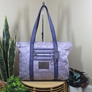 Coach Poppy OP Art Signature Glam Tote